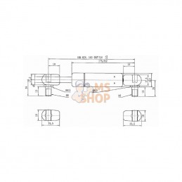 CA547174; STABILUS; Vérin à gaz L318-280N; pièce detachée