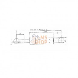 CA703702; STABILUS; Vérin à gaz L215-410N Stabilus; pièce detachée