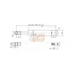 CA044016; STABILUS; Vérin à gaz L215-1100N; pièce detachée