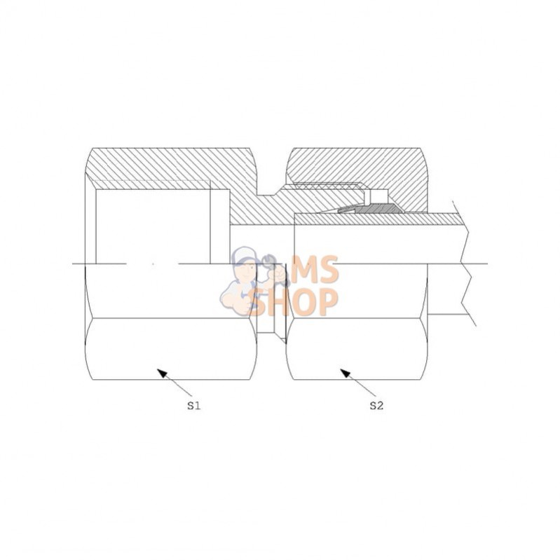 GAV15LR12RVS; DICSA; Raccord à visser femelle 15L R1/2 inox; pièce detachée