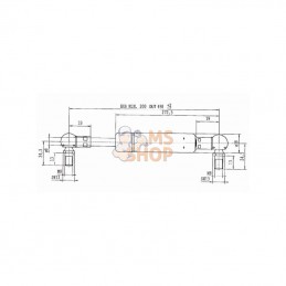 CA047627; STABILUS; Vérin à gaz L498-210N; pièce detachée