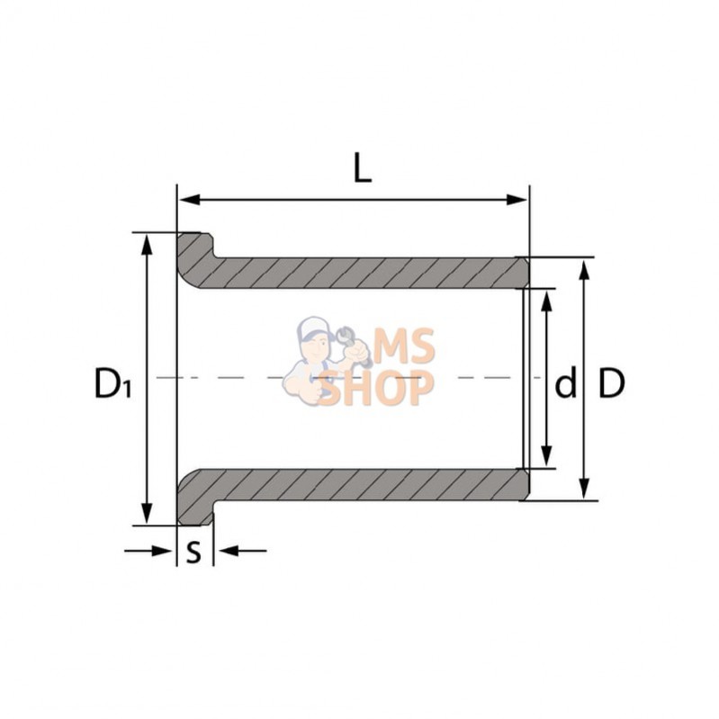 BB18202617PTFE; GLT/LHG; Coussinet de palier; pièce detachée