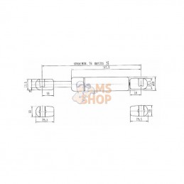 CA533394; STABILUS; Vérin à gaz L255-175N; pièce detachée