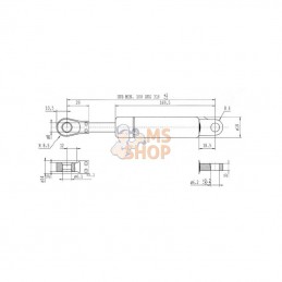 CA053139; STABILUS; Vérin à gaz L318-500N; pièce detachée