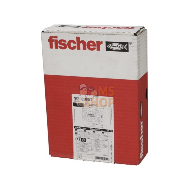 46264; FISCHER; Fixation du cadre SXR 10x100 50 pcs; pièce detachée