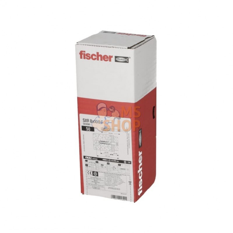 503001; FISCHER; Fixation du cadre SXR 8x100 50 pcs; pièce detachée