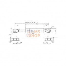 CA050016; STABILUS; Vérin à gaz L280-520N; pièce detachée