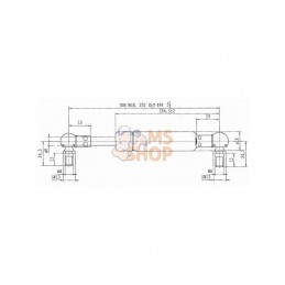 CA052590; STABILUS; Vérin à gaz L499-100N; pièce detachée