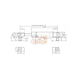 CA095338; STABILUS; Vérin à gaz L485-1150N; pièce detachée