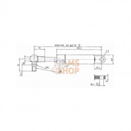 CA381365; STABILUS; Vérin à gaz L500-180N; pièce detachée