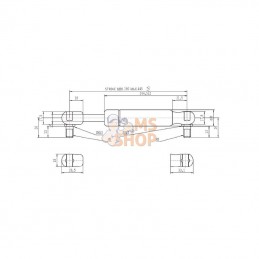 CA094528; STABILUS; Vérin à gaz L445-250N; pièce detachée