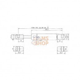 CA475017; STABILUS; Vérin à gaz L285-300N; pièce detachée