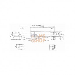 CA083933; STABILUS; Vérin à gaz L585-600N; pièce detachée