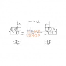 CA094412; STABILUS; Vérin à gaz L205-800N; pièce detachée