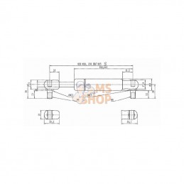 CA083739; STABILUS; Vérin à gaz L485-200N; pièce detachée