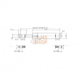 CA063525; STABILUS; Vérin à gaz L500-300N; pièce detachée