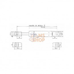 CA516600; STABILUS; Vérin à gaz L600,5-210N; pièce detachée