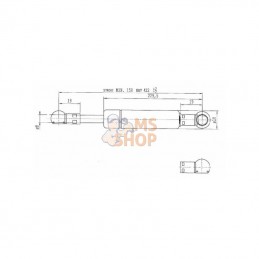 CA045993; STABILUS; Vérin à gaz L420-150N; pièce detachée