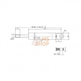 CA049301; STABILUS; Vérin à gaz L242-200N; pièce detachée