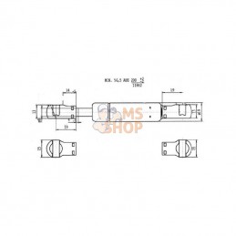 CA4327ID; STABILUS; Vérin à gaz L200-200N; pièce detachée