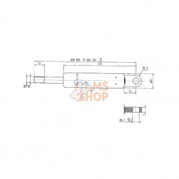 CA049271; STABILUS; Vérin à gaz L242-100N; pièce detachée