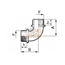 Coude 90° mâle/mâle 1 1/4" long | ARAG Coude 90° mâle/mâle 1 1/4" long | ARAGPR#608826