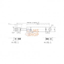 CA084778; STABILUS; Vérin à gaz L580-400N; pièce detachée