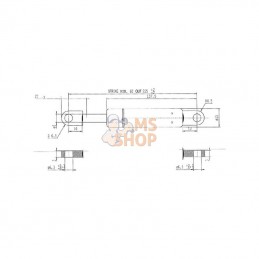 CA070386; STABILUS; Vérin à gaz L225-120N; pièce detachée