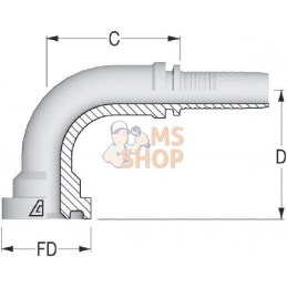 Embout NS-DN40+bride Ø 63,5 | ALFAGOMMA Embout NS-DN40+bride Ø 63,5 | ALFAGOMMAPR#749481