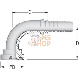 Embout NS-DN40+bride Ø 60,3 | ALFAGOMMA Embout NS-DN40+bride Ø 60,3 | ALFAGOMMAPR#749479