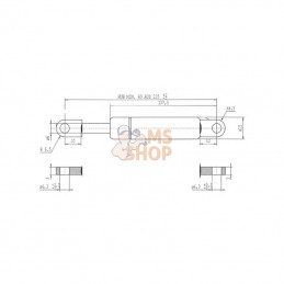 CA105244; STABILUS; Vérin à gaz L225-75N; pièce detachée