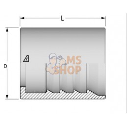 Jupe à sertir Ø26x30,5mm DN13 acier / zingué Alfagomma | ALFAGOMMA Jupe à sertir Ø26x30,5mm DN13 acier / zingué Alfagomma | ALFA