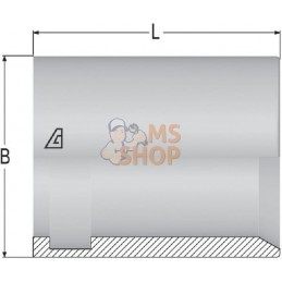 Jupe à sertir Ø22x31mm DN10 acier / chromé Alfagomma | ALFAGOMMA Jupe à sertir Ø22x31mm DN10 acier / chromé Alfagomma | ALFAGOMM