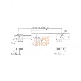 CA082511; STABILUS; Vérin à gaz L265-200N; pièce detachée