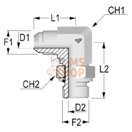 Raccord coude male UNF/BSP 3/4 - 1/2 | ALFAGOMMA Raccord coude male UNF/BSP 3/4 - 1/2 | ALFAGOMMAPR#912832