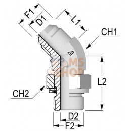 Raccord coudé 1/2 UNF x 1/4 BS | ALFAGOMMA Raccord coudé 1/2 UNF x 1/4 BS | ALFAGOMMAPR#912873