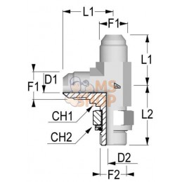 Raccord T renverse orientable JIC/BSP 9/16 - 1/4 | ALFAGOMMA Raccord T renverse orientable JIC/BSP 9/16 - 1/4 | ALFAGOMMAPR#9129