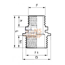 Embout réd. M/M 1"x1/2" | ARAG Embout réd. M/M 1"x1/2" | ARAGPR#609575