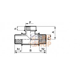 Raccord en T mâle/fem/mâle 1" | ARAG Raccord en T mâle/fem/mâle 1" | ARAGPR#609523