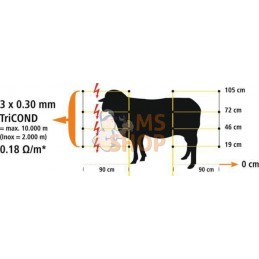 27200; AKO; Filet EasyNet 50m 105cm ovin; pièce détachée