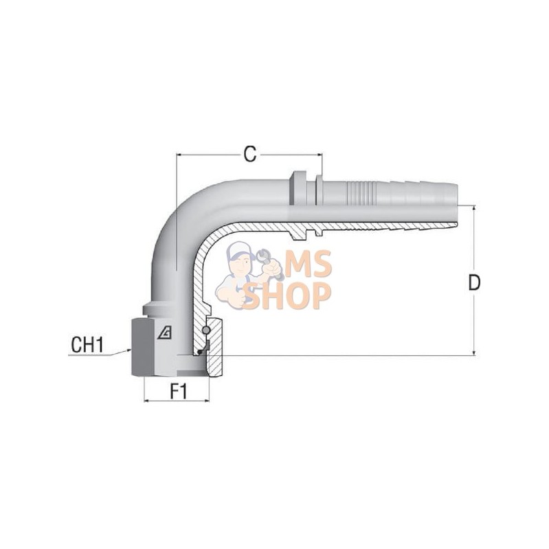 Embout F NS-DN40-1.1/2"BSP90 | ALFAGOMMA Embout F NS-DN40-1.1/2"BSP90 | ALFAGOMMAPR#749502