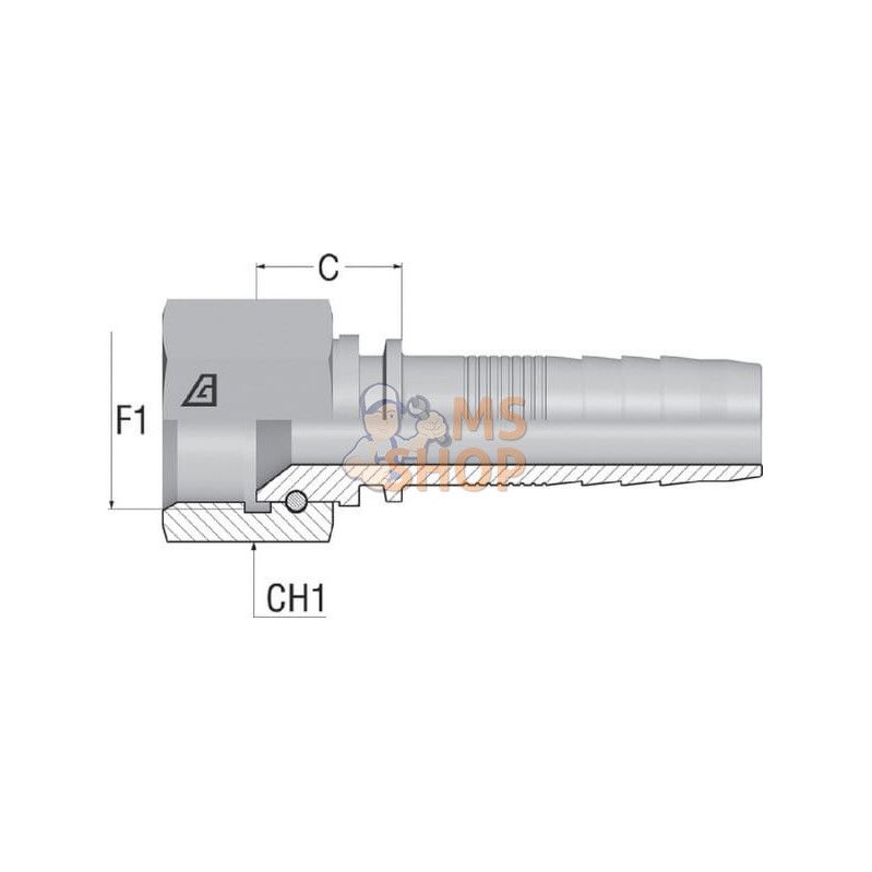 Embout F NS-DN40-1.7/8"UNF | ALFAGOMMA Embout F NS-DN40-1.7/8"UNF | ALFAGOMMAPR#749604