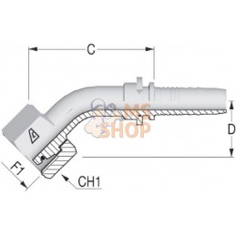 Embout F45 NS-DN32-38S-M52x2 | ALFAGOMMA Embout F45 NS-DN32-38S-M52x2 | ALFAGOMMAPR#1072631