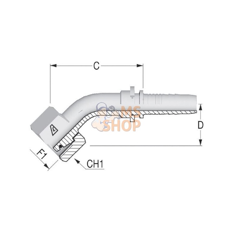 Embout F45 NS-DN32-38S-M52x2 | ALFAGOMMA Embout F45 NS-DN32-38S-M52x2 | ALFAGOMMAPR#1072631