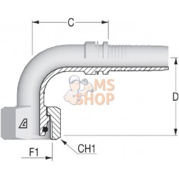 Embout F NS-DN32-38S-M52x2 90 | ALFAGOMMA Embout F NS-DN32-38S-M52x2 90 | ALFAGOMMAPR#749512