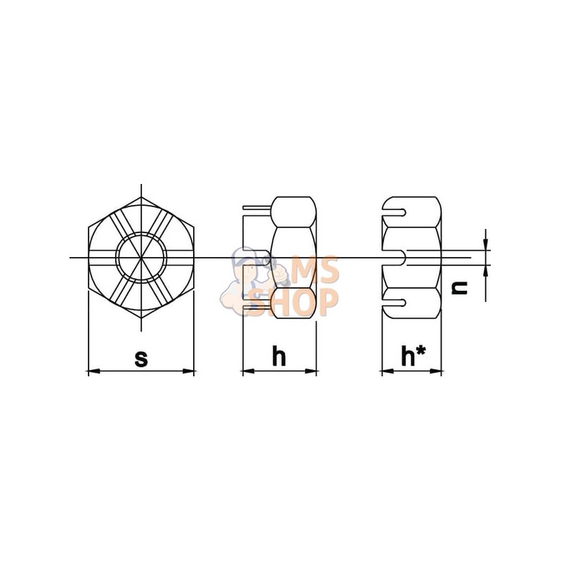 Écrou crénelé M39x1.50 acier ADR | ADR Écrou crénelé M39x1.50 acier ADR | ADRPR#910685