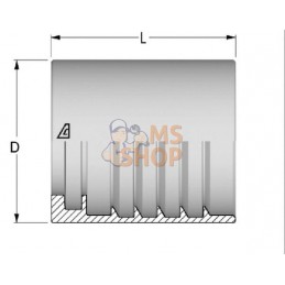 Jupe à sertir Ø36x36mm DN20 acier / zingué Alfagomma | ALFAGOMMA Jupe à sertir Ø36x36mm DN20 acier / zingué Alfagomma | ALFAGOMM