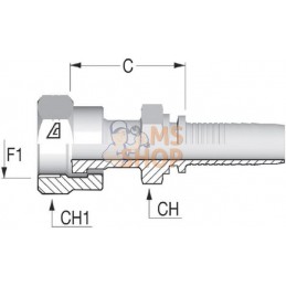 Embout F NS-DN25-1.11/16ORFS | ALFAGOMMA Embout F NS-DN25-1.11/16ORFS | ALFAGOMMAPR#749587