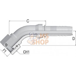 Embout F NS-DN25-1"BSP45° | ALFAGOMMA Embout F NS-DN25-1"BSP45° | ALFAGOMMAPR#749721