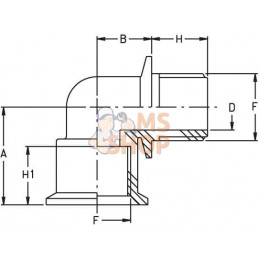 Elbow 90° female/male 3" | BANJO | BANJO Elbow 90° female/male 3" | BANJO | BANJOPR#1086614